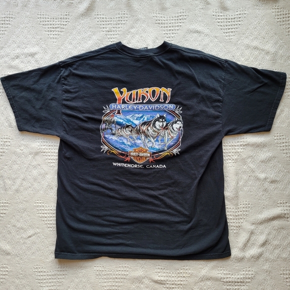Harley Davidson Graphic Biker Wear Short Sleeve T-Shirt- Yukon Canada - Picture 2 of 8